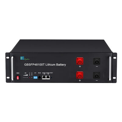 ราคาดี 51.2V 5kWh LiFePO4 แบตเตอรี่ลิตียมแบ่งเรคสําหรับระบบพลังแสงอาทิตย์ในบ้านที่มีการสื่อสาร CAN และ BMS ออนไลน์