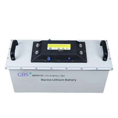 ราคาดี แบตเตอรี่ลิเธียมไอออนฟอสเฟต GBS สำหรับมอเตอร์ทรอลลิ่งเรือทะเล 48V 100Ah พร้อม BMS, อายุการใช้งาน 3000 รอบ, สำหรับเรือยอทช์ไฟฟ้า, โหลดสูงสุด 5KW ออนไลน์