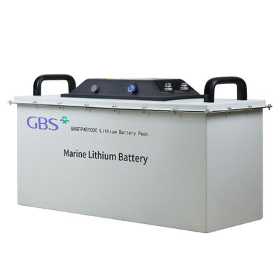 ราคาดี แบตเตอรี่ลิเธียม Lifepo4 สำหรับเรือ GBS 48V ได้รับการรับรอง CE ความจุ 100Ah พร้อม BMS 3000 รอบ อุณหภูมิใช้งาน -20~65 องศาเซลเซียส GBSFP48100C 5KW ออนไลน์